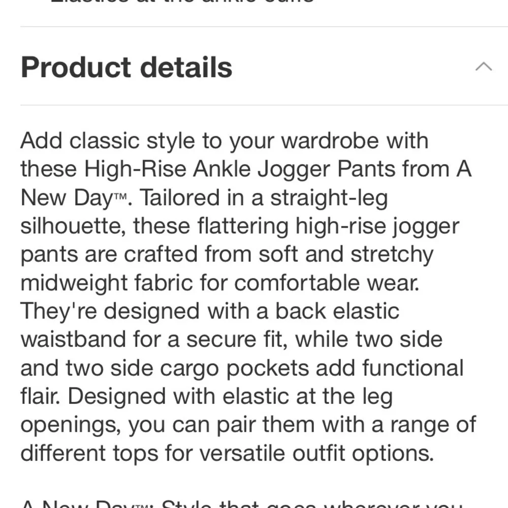 Women's High-Rise Ankle Jogger Pants - A
New Day Gray Plaid - Picture 5 of 7